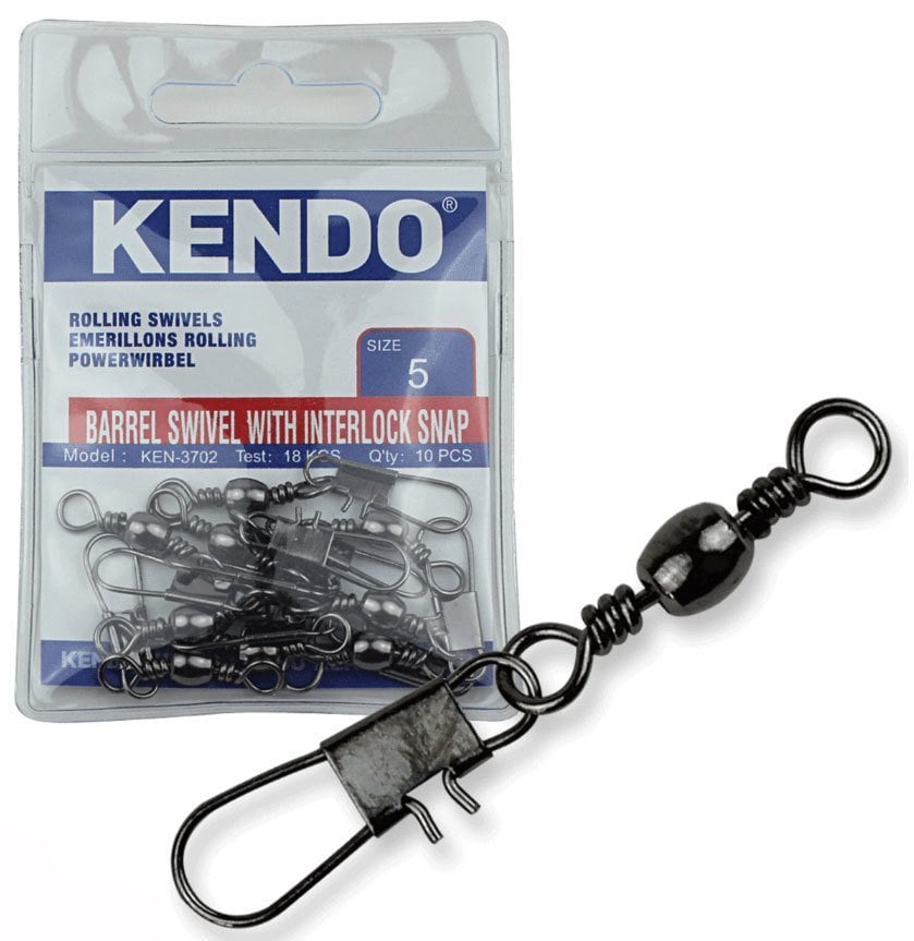 Kendo Rolling Swivel Safety Snap Snap 10 Adet (Düz Klips)