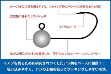 Arukazik Ar.Head Jack Upper Lrf Jighead 1.3 gr #10