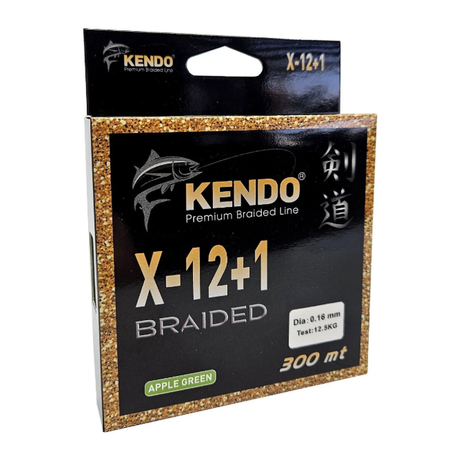 Kendo X-12+1 Braided 300m Apple Green Örgü İp