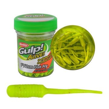 Berkley Gulp Alive Fish Fry 2 cm  Kavanoz CHARTREUSE