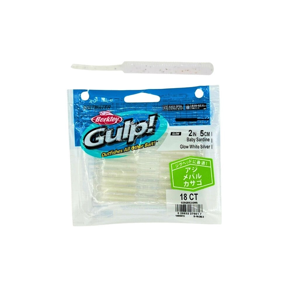 Berkley SW Baby Sardine 2inç Lrf Silikonu GLOW WHİTE SİLVER