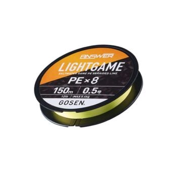 Gosen Answer Light Game PE8 Örgü LRF İpi 150mt Coctail Yellow 0.3 PE