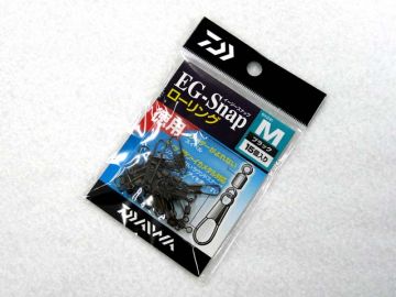 Daiwa EG SNAP Rolling M ( Klipsli Fırdöndü) 15 Adet Siyah