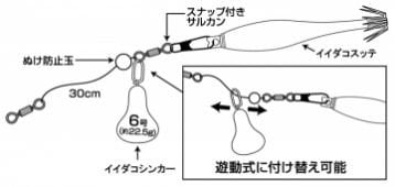 Daiwa IIDAKO Rig 58S Kalamar ve Ahtapot Zokası Takımı