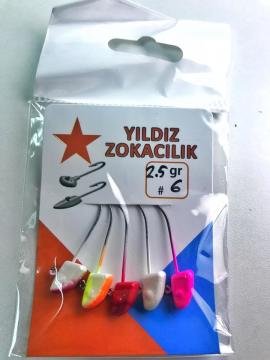 Yıldız Zoka Balık Kafası Renkli Jighead 2.5gr-#6