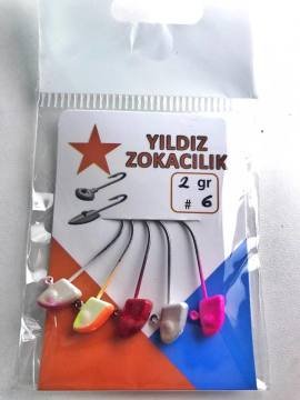 Yıldız Zoka Balık Kafası Renkli Jighead 2gr - #6