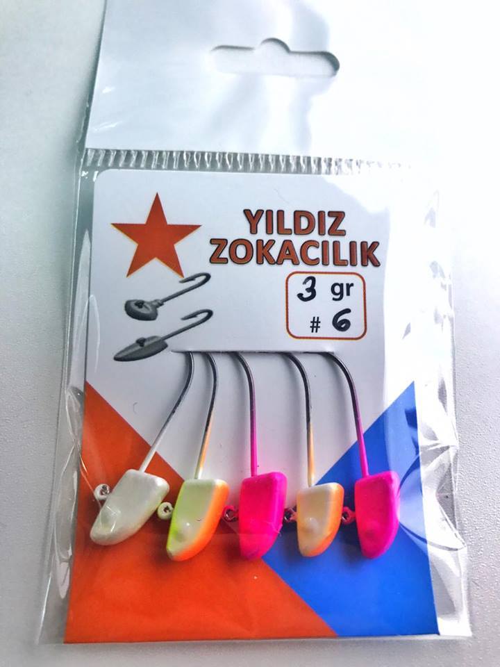 Yıldız Zoka Balık Kafası Renkli Jighead 3gr - #6