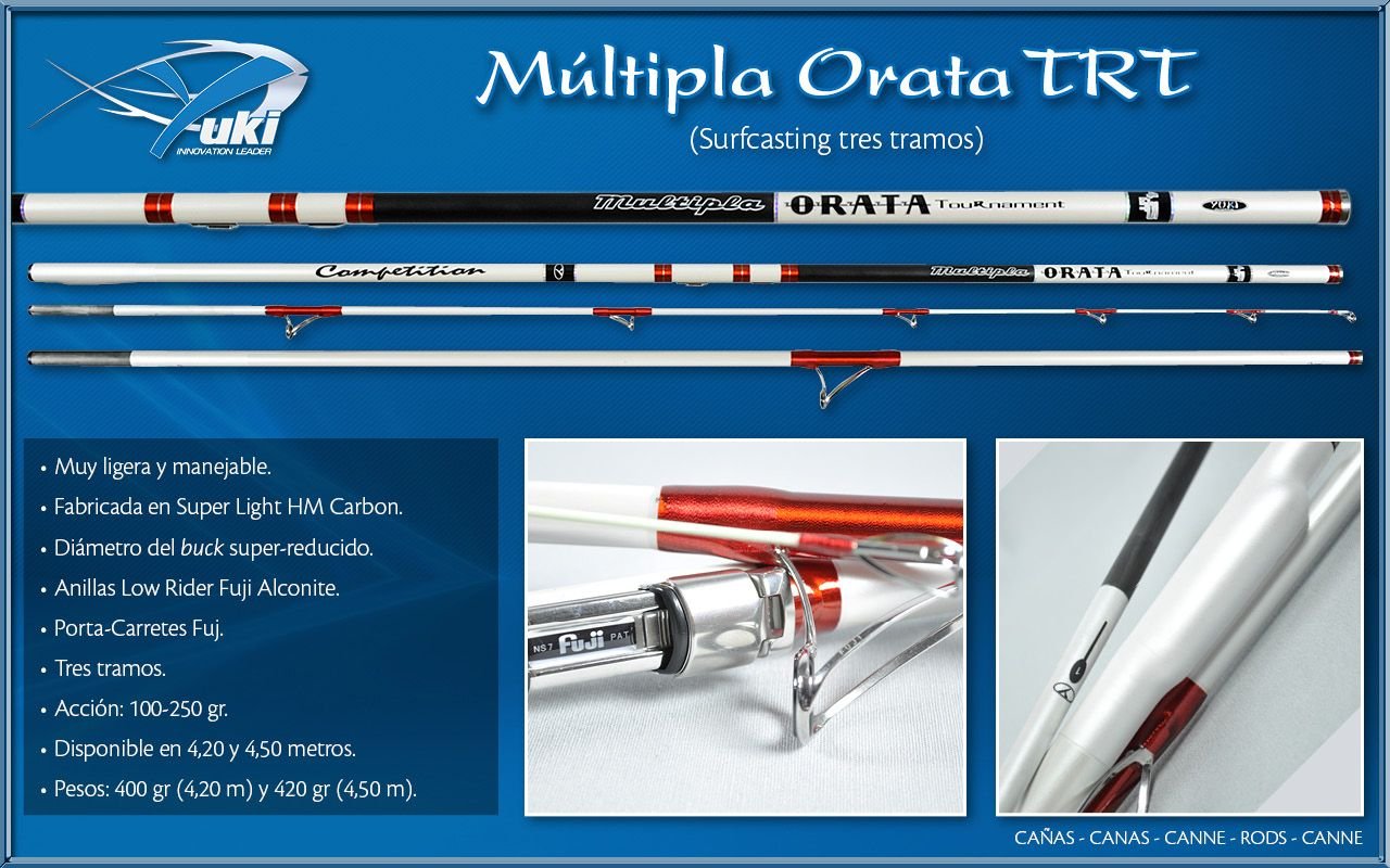 ロッド yuki Yuki Multipla Orata TRT Surf Kamış 4.20cm 100- 250 gr Atarlı Yuki
