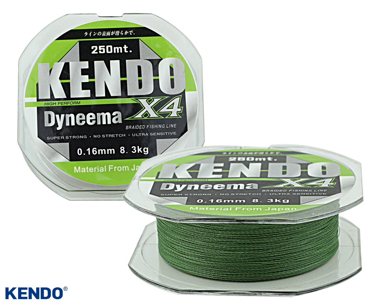 Kendo Dynema 4 Örgü İp Misina 120Mt (Green)