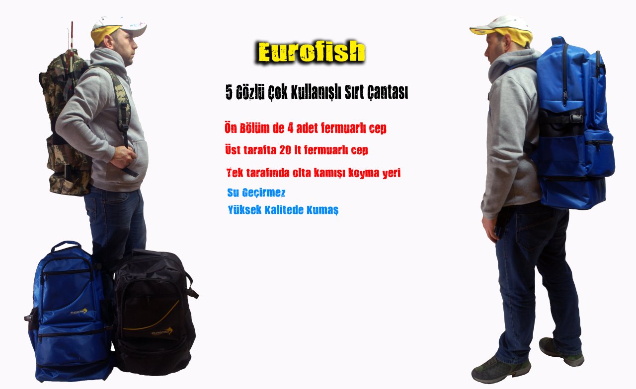 Eurofish Sırt Çantası Siyah