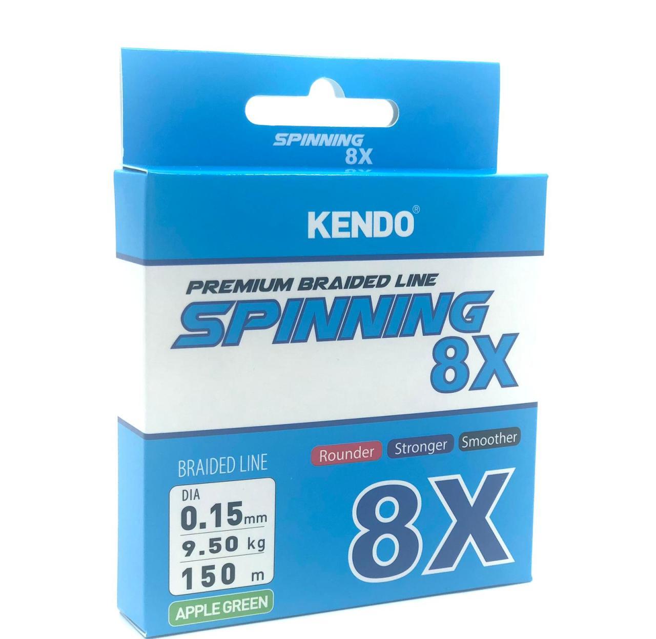 Kendo Spınnıng 8X Fıghtıng 150 mt Örgü ip (Apple Green) 0.13 mm