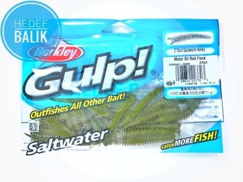 Berkley Gulp Saltwater Sandworm 2inç Lrf Silikonu 24 Adet MOR