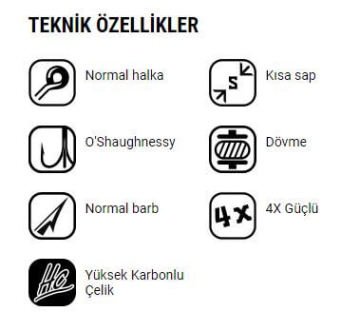 VMC Üçlü Olta İğnesi 8527PS 5li 1/0