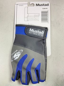 Mustad Half Finger Casting Gloves Balıkçı Eldiveni L