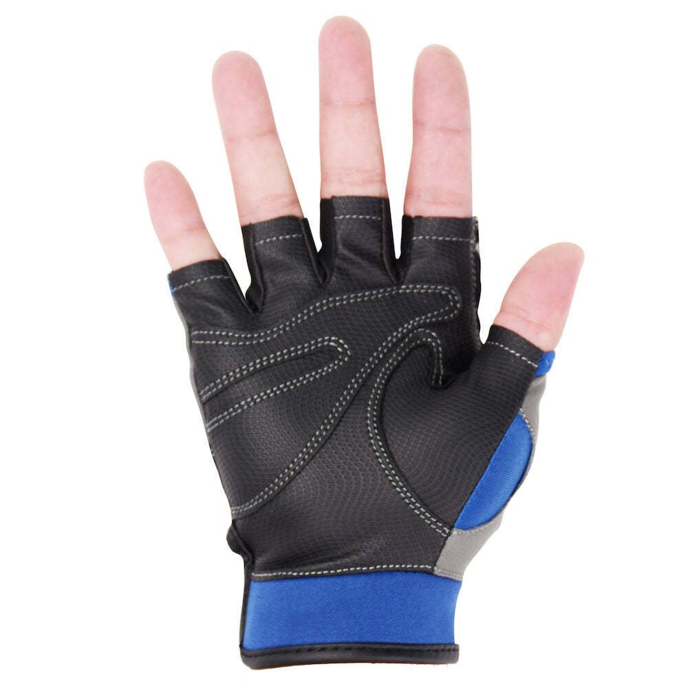 Mustad Half Finger Casting Gloves Balıkçı Eldiveni L