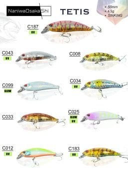 NaniwaOsakashi Tetis 50mm 4.5g Sinking Maket Balık