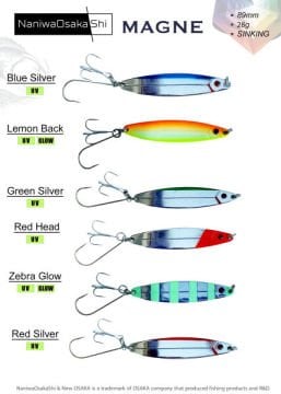 NaniwaOsakaShi Magne 8.9 Cm 28 Gr Kaşık Yem BLUE SILVER