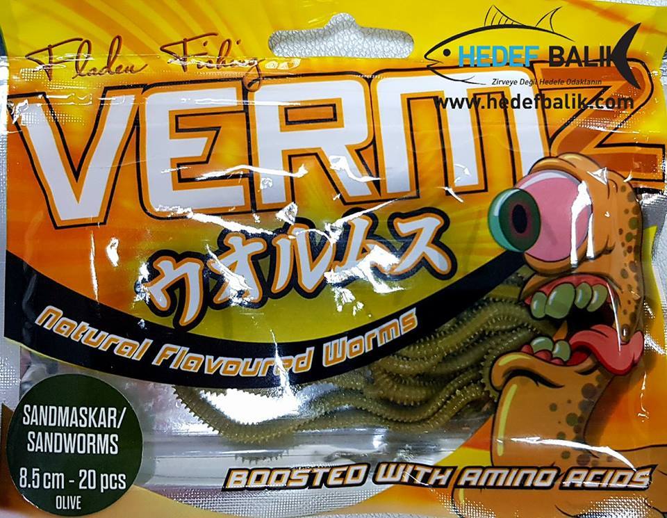 Fladen Sandworms Kokulu Silikon Kurt 8.5 Cm Yeşil