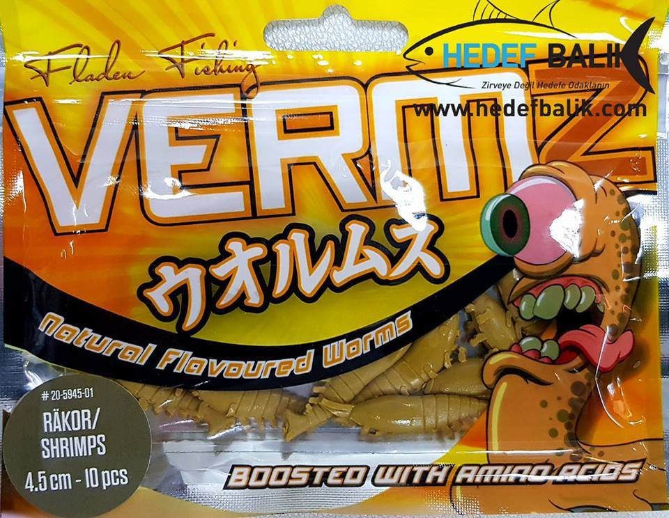 Fladen Shrips Kokulu Silikon Karides 4.5 Cm Yeşil