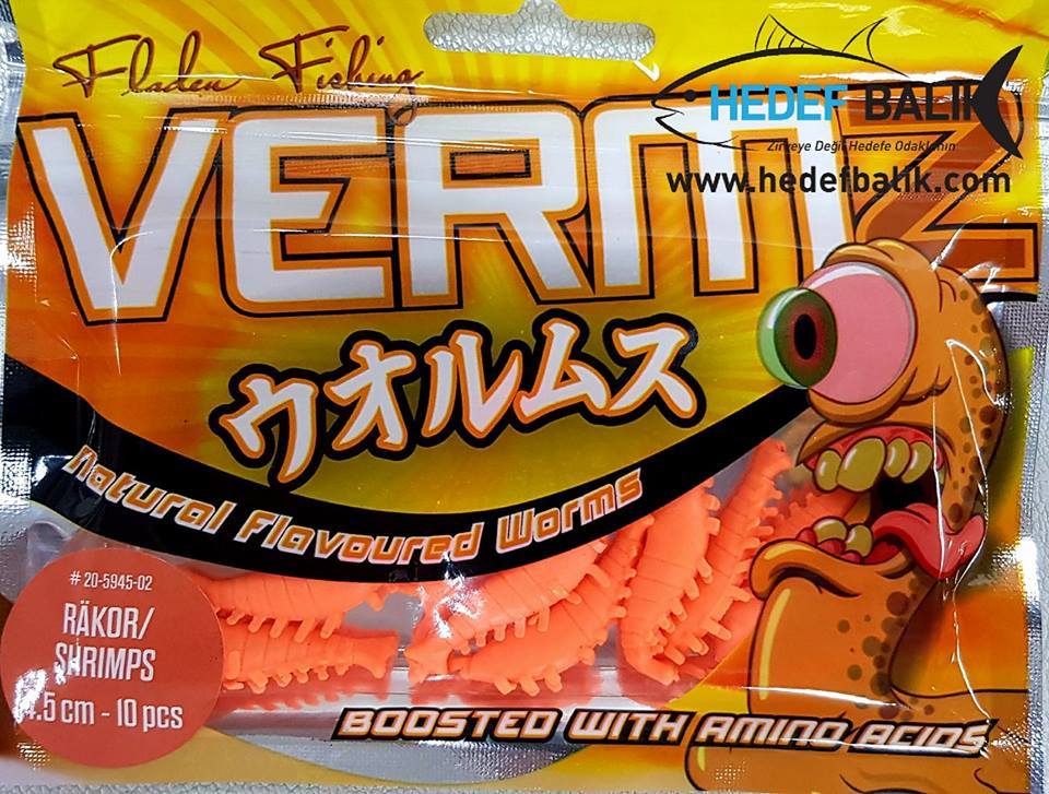 Fladen Shrips Kokulu Silikon Karides 4.5 Cm Turuncu