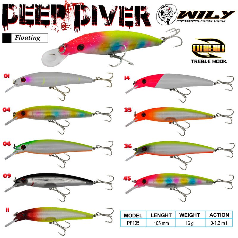 Wily Deep Diver 10.5 cm Maket Balık 16 gr (0-1.2M) 04