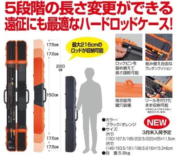 Prox Container Gear 5-Lenght Hard Rod Case Olta Taşıma Çantası Mavi Gri