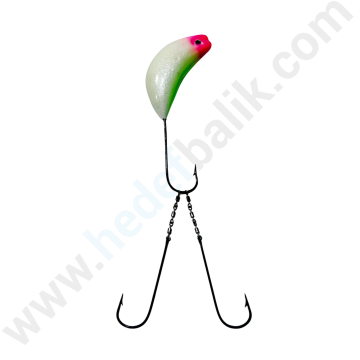 Hedef Balık Glow (Fosforlu) Zoka İki Hırsız İğneli