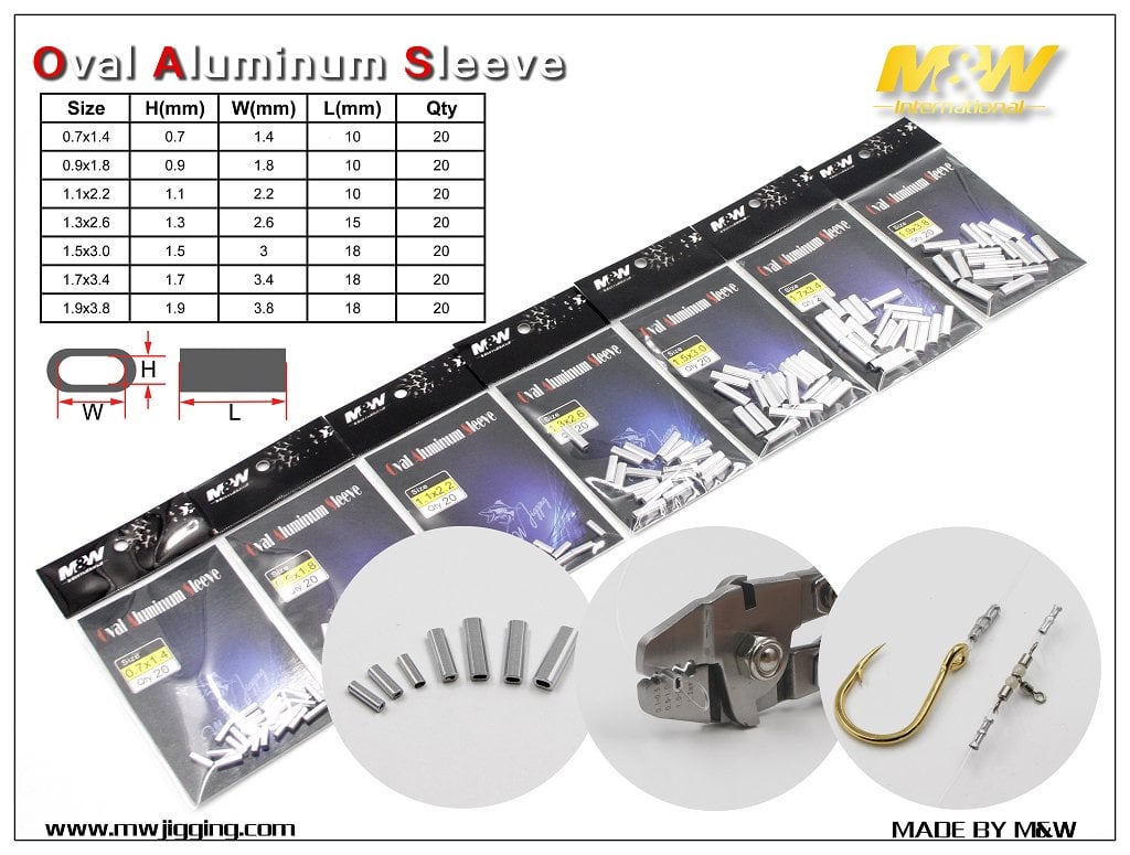 M&W Jigging Oval Aluminum Sleeve ( Burç )