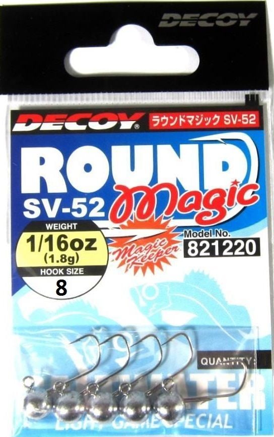 Decoy SV-52 Round Magıc LRF Jig Headleri 1.8gr Hook:8