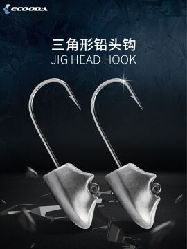 Ecooda Triangular Jighead Owner Hook #8