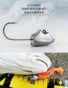 Ecooda Triangular Jighead Owner Hook #8