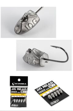 Ecooda Triangular Jighead Owner Hook #8