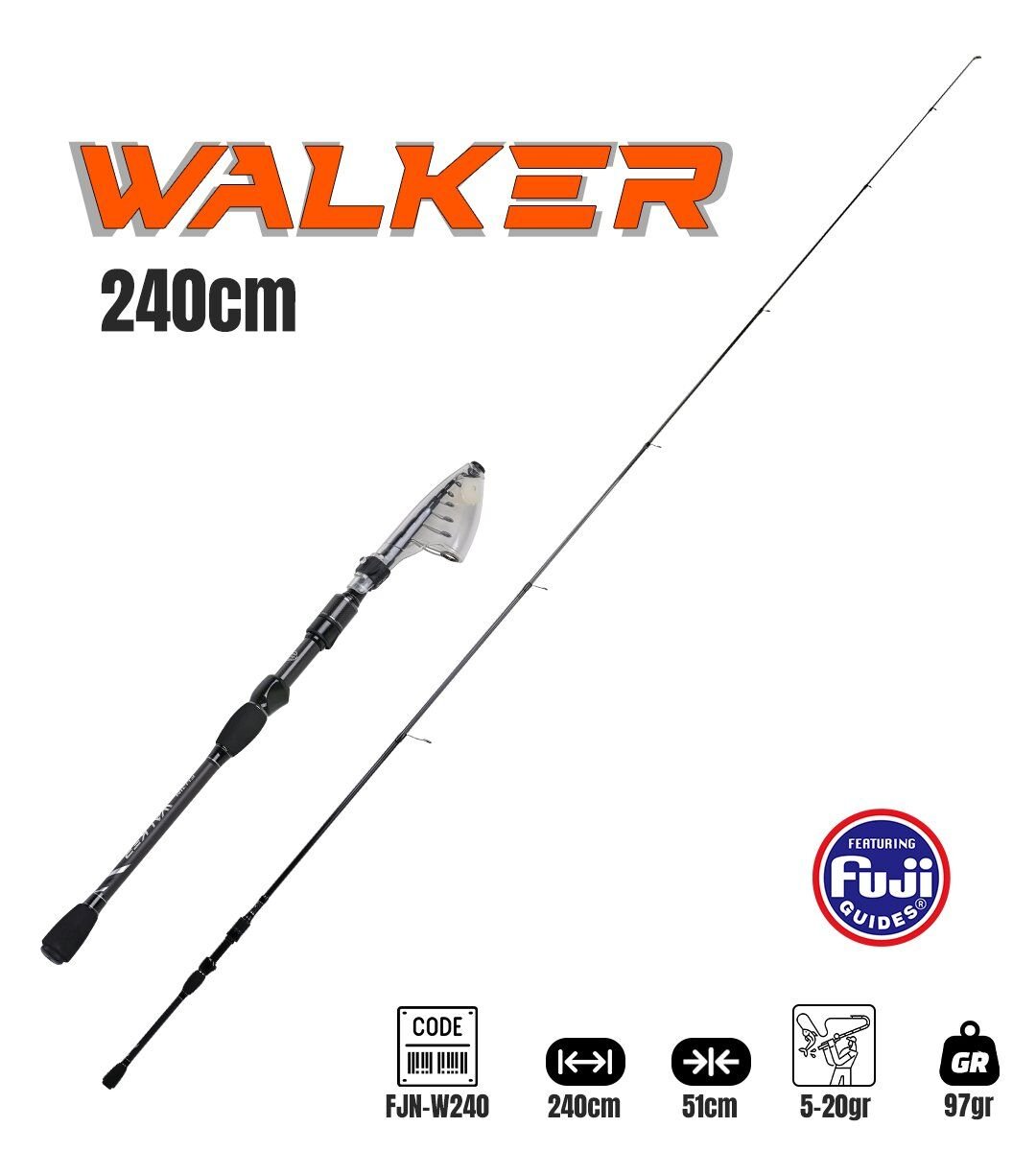 Fujin Walker 240 Cm 5-20 Gr Teleskopik Spin Kamışı