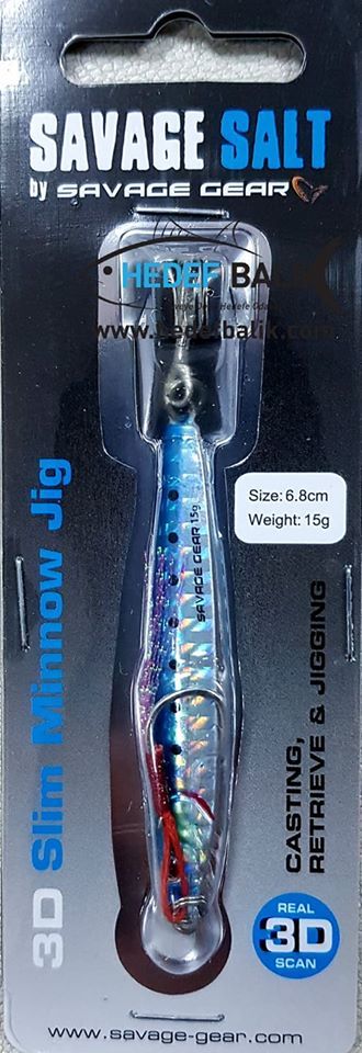 Savagear 3D Slim Minnow Jig 8gr 5.4 cm Sardine