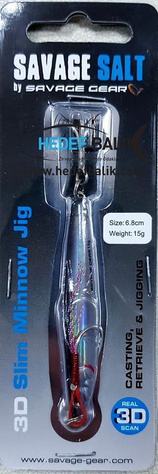 Savagear 3D Slim Minnow Jig 15gr Flash Minnow