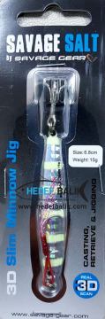 Savagear 3D Slim Minnow Jig 80gr Zebra Glow