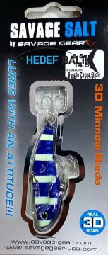 Savagear 3D Minnow Vibrasyon Blade 3.5cm 4gr Purple Zebra