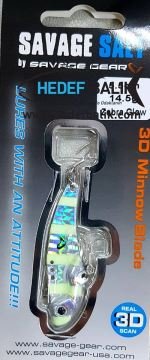 Savagear 3D Minnow Vibrasyon Blade 3.5cm 4gr Zebra Glow