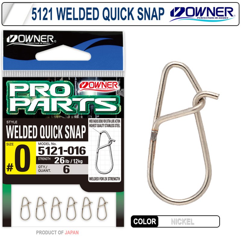 Owner Welded Quick Snap Sahte Balık Klipsi 5121 0