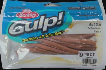 Berkley Gulp Saltwater Fat Sandworm Sahte Kurt 10 cm NAT