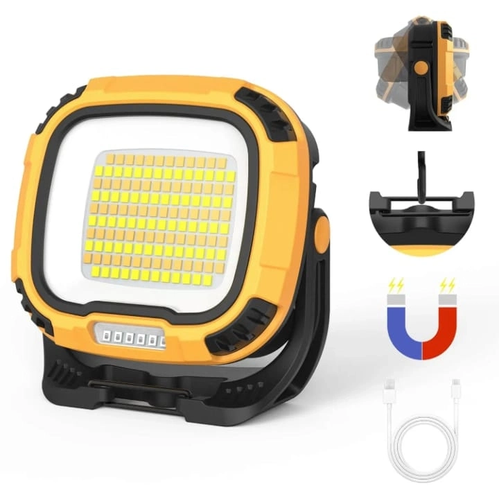 WS-582 Powerbank Özellikli Tripod Bağlantılı Mıknatıslı 3500 Lümen USB Şarjlı Çalışma Feneri