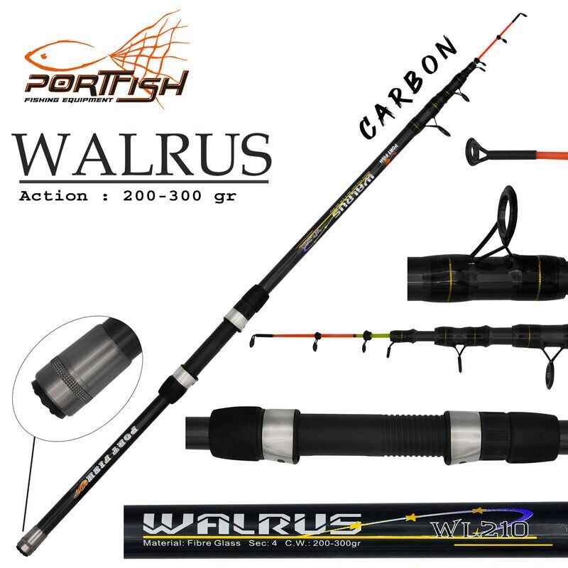Portfish Walrus Teleskopik Tekne Kamışı 100-200 gr 165 cm