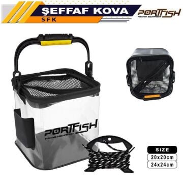 Portfish Şeffaf Kova 24 cm